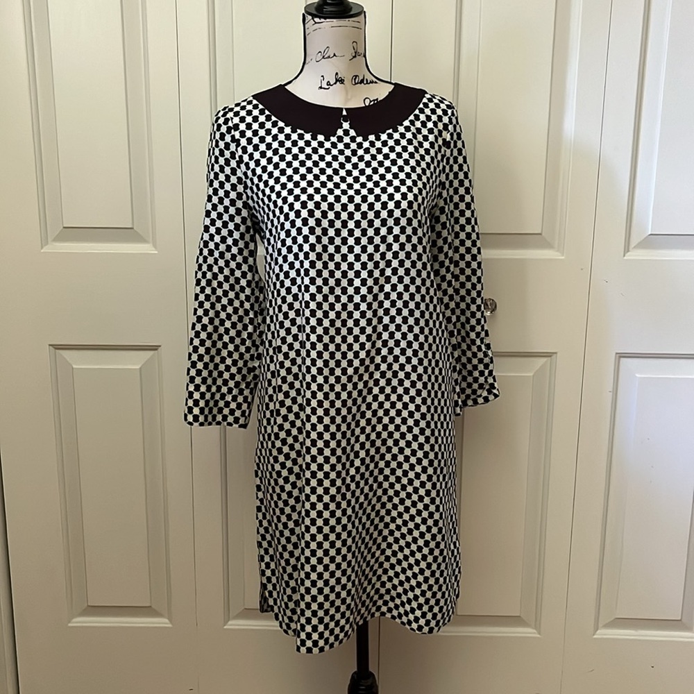 Kate Spade Kassia Shift Dress Silk Blend Geo Dot Print size medium - Picture 6 of 11